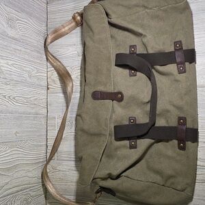 Bellemonde Canvas Duffle- Canvas Washed Green Bag